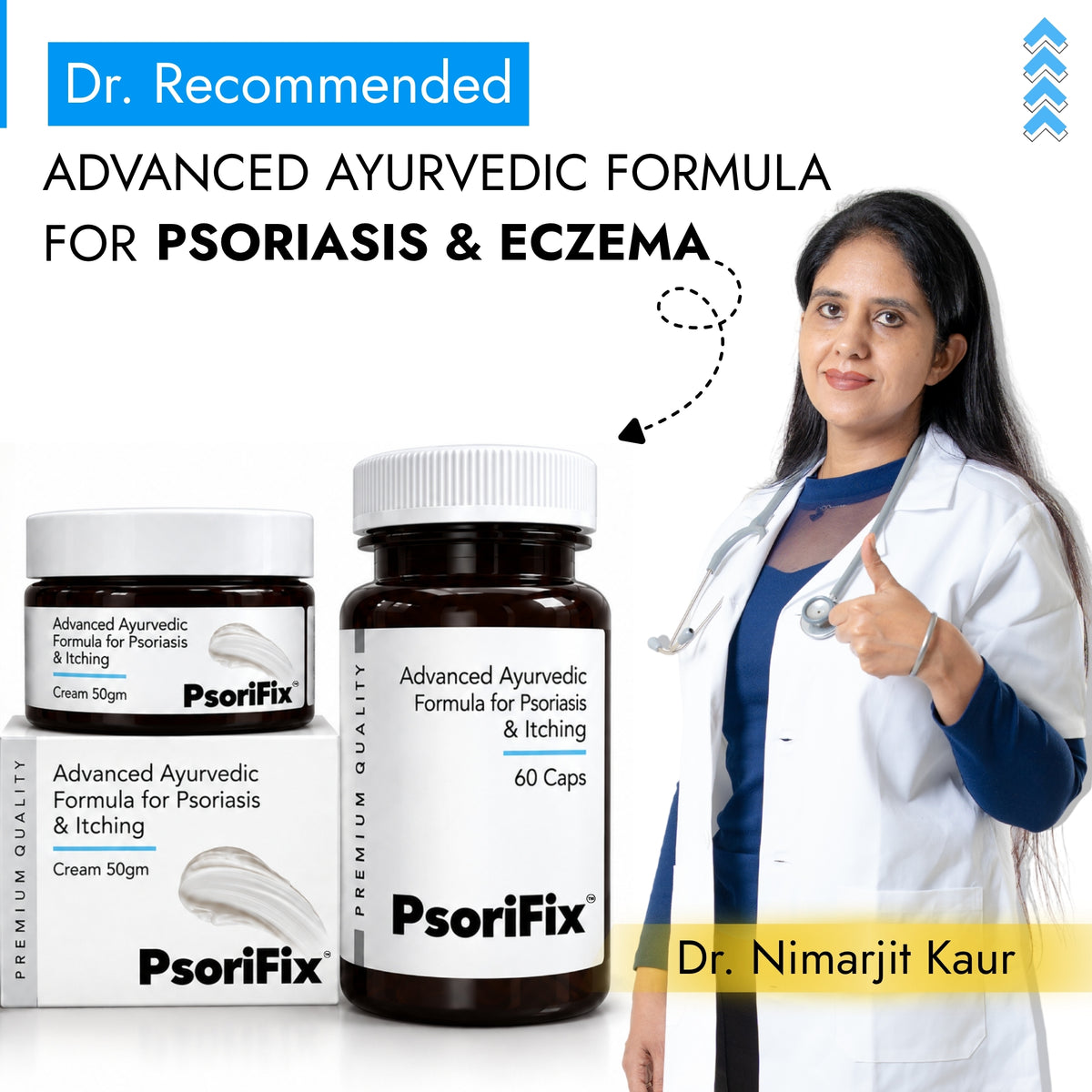 Psoriasis & Eczema Treatment Kit (Capsule + Cream) | 100% Results with No Side Effect